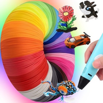 Wkłady do Długopisu 3D Pen 20 Kolorów Filamenty PLA 100m 20x 5m