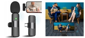 ПРОФЕССИОНАЛЬНЫЙ БЕСПРОВОДНОЙ МИКРОФОН С ЗАЖИМОМ ДЛЯ ГАЛСКА, 2X