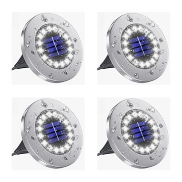 4x Lampa solarna gruntowa wbijana najazdowa 16 Led