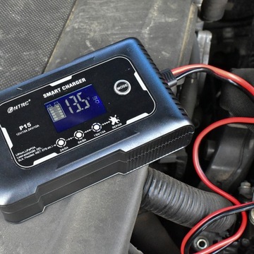 Prostownik Ładowarka Smart HTRC P15 12V/24V 15A LCD