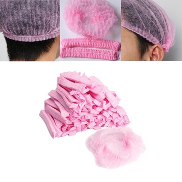 Розовая одноразовая шапочка для волос