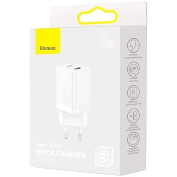 Сетевое зарядное устройство Baseus USB+USB-C QC 3.0 PD 30 Вт