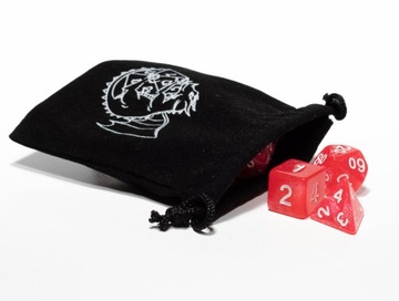 НАБОР КРАСНЫХ ДРАГОЦЕННЫХ КАМЕНЕЙ ИЗ 7 КУБИКОВ ДЛЯ РПГ «ЖЕМЧУГ»