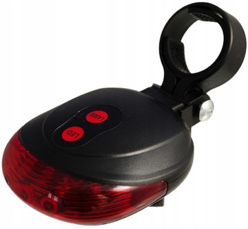 ЗАДНИЙ ВЕЛОСИПЕДНЫЙ ФОНАРЬ 5 СВЕТОДИОДНЫХ ЗАДНИЙ С ЛАЗЕРОМ 5 РЕЖИМОВ