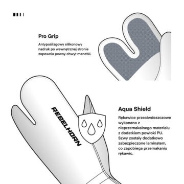 Мотоциклетные непромокаемые перчатки REBELHORN BOLT, черные, WATERPROOF L