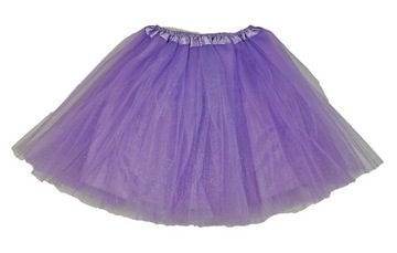 SPÓDNICZKA TIULOWA z podszewką SPÓDNICA 40 cm 7-14lat fiolet