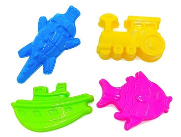 FOREMKI ZABAWKI DO PIASKU PIASKOWNICY 4 EL.