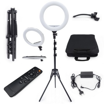 LAMPA PIERŚCIENIOWA LED PROFESIONALNA+PILOT+TORBA