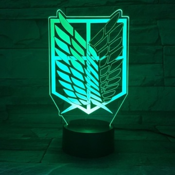 Атака Титанов Levi Ackerman 3D Led Night Lamp