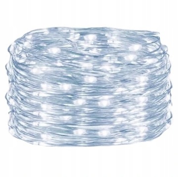 LAMPKI DRUCIKI 100LED MIKRO NA USB 3 kolory
