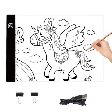 ДОСКА ДЛЯ ЧЕРТЕЖЕЙ ДОСКА СО СВЕТОДИОДНОЙ ПОДСВЕТКОЙ А4 3,5Вт