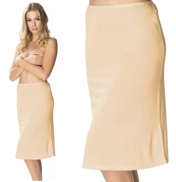 LIWIA PółHalka JEDWABNA beż MEWA 48