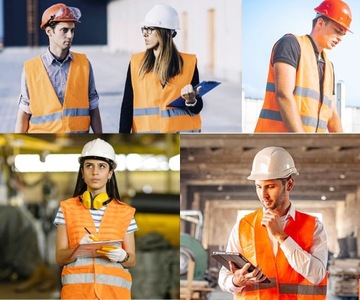 Светоотражающий дорожный жилет с полосками, оранжевый