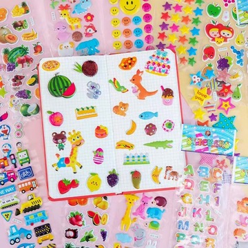 НАБОР ВЫПУКЛЫХ 3D МОТИВАЦИОННЫХ НАКЛЕЙКОВ ДЛЯ ДЕТЕЙ 40 ЛИСТОВ 1000 шт.