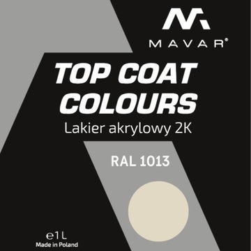 Lakier samochodowy, farba akrylowa RAL 1013 połysk 1L