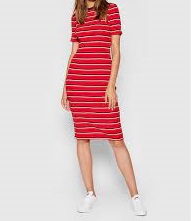 Tommy Jeans Sukienka Striped Bodycon DW0DW10382 XNL