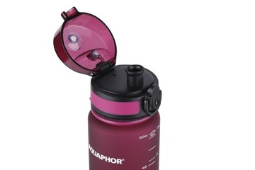 Butelka na wodę filtrująca Aquaphor City 0,5l bordowa 2 filtry węglowe