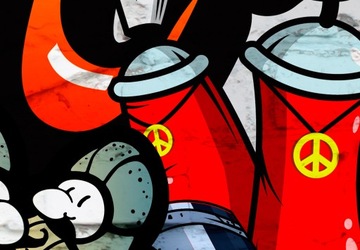 ФОТО ОБОИ ГРАФФИТИ SKATE STREETART НАСТЕНА МОЛОДЕЖНАЯ СПАЛЬНЯ 250x175