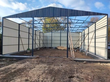 GARAŻE BLASZANE GARAŻ HALE BLASZANA HALA 11x16