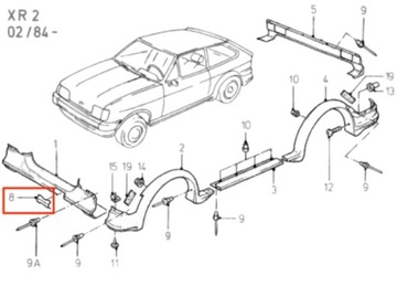 FORD FIESTA MK6 ZÁSLEPKA HÁK TAŽENÍ PŘEDNÍHO NÁRAZNÍKU 121819990878