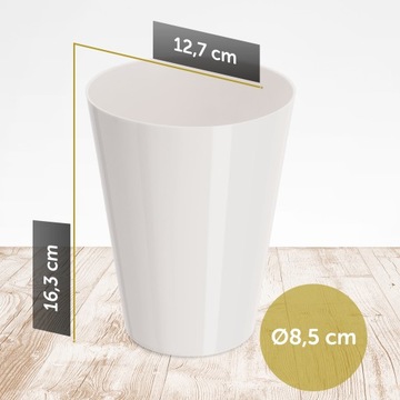 DONICZKA OSŁONKA NA STORCZYK KWIETNIK PLASTIKOWA ROŚLINY 13 CM BIAŁA KADAX