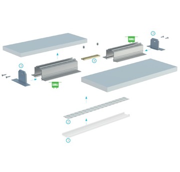 ПЛОСКИЙ УГЛОВОЙ РАЗЪЕМ 90 ГРАДУСОВ ДЛЯ СВЕТОДИОДНЫХ ПРОФИЛЕЙ ZATI SUBLI MONO