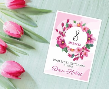 KARTKA OKOLICZNOŚCIOWA DZIEŃ KOBIET - wzór 3 (format A6)