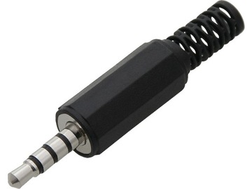 Wtyk mini Jack 3,5 4-polowy plastikowy dla RPi