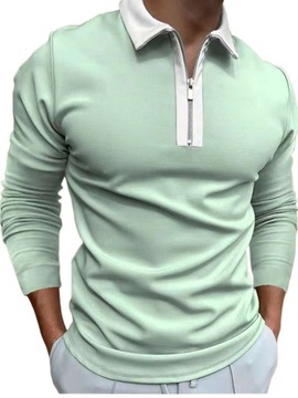Nowoczesna Męska Koszulka Polo W Jednolitym Kolorze Z 3D Nadrukiem