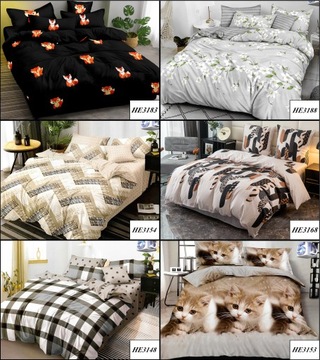 KOMPLET POŚCIELI 135x200 + PRZEŚCIERADŁO WIOSENNA POŚCIEL DUŻO WZORÓW