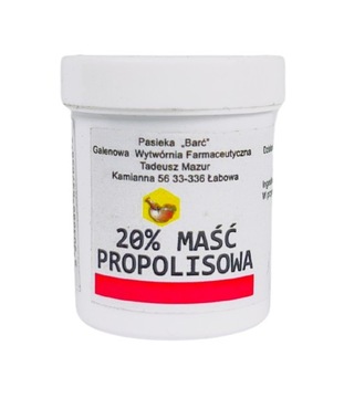 Maść propolisowa 20% 20g MAŚĆ PROPOLISOWA