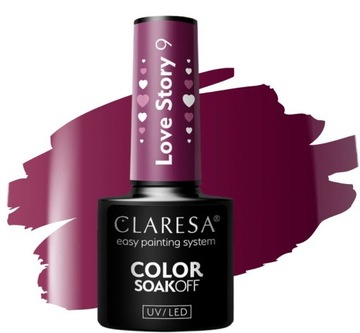 CLARESA LOVE STORY 9 LAKIER HYBRYDOWY PURPUROWY