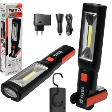 АККУМУЛЯТОРНАЯ ЛАМПА YATO ДЛЯ МАСТЕРСКОЙ 3 Вт 250 лм COB LED YT-08504