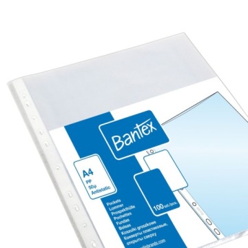 Рукава-горошины А4, фольга Bantex 50мк - 100 шт.