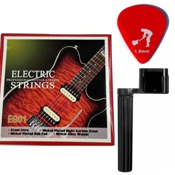 Хорошие строки электрогитары -никелевые 9-42 сильные и озвученные +куб