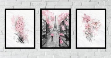 50x40 КАРТИН РАМА ПОСТЕР РАМА БОХО ПАРИЖСКИЕ ЦВЕТЫ