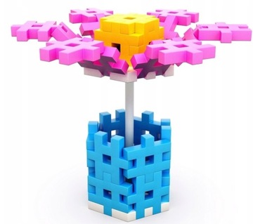 ВАФЕЛЬНЫЕ БЛОКИ MELI CONSTRUCTOR PINK 400 + ЛАСТИК