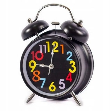 BUDZIK DO SYPIALNI KOLOROWY KLASYCZNY ZEGAR Z GŁOŚNYM ALARMEM RÓŻNE WZORY