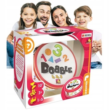 Dobble 1 2 3 WCIĄGAJĄCA Rywalizująca ROZGRYWKA Gra Dziecięca KARTY SUPER
