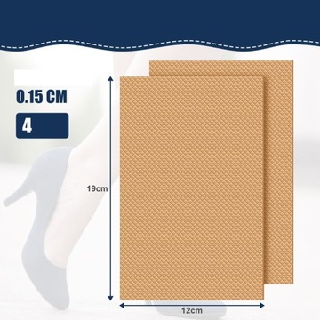 4x NAKLEJKI NA PODESZWĘ ANTYPOŚLIZGOWE PODKŁADKI POD BUTA BEŻOWE KAUCZUKOWE