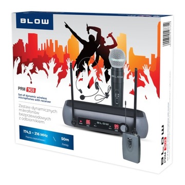 ПРОФЕССИОНАЛЬНЫЙ НАБОР МИКРОФОНА БЕСПРОВОДНОЙ ПРИЕМНИК 50 м 2x 9 В АККУМУЛЯТОР