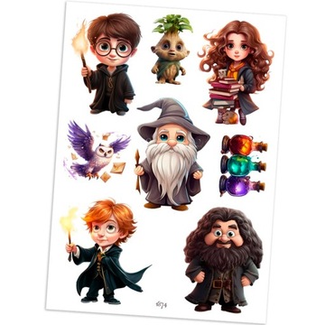 NAKLEJKI dla dzieci NAGRODY MOTYWACYJNE HARRY POTTER 1874