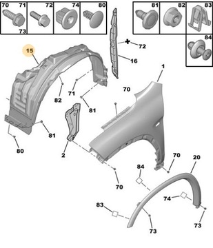 PODBĚH PŘEDNÍ LEVÉ PEUGEOT 4008 MITSUBISHI ASX