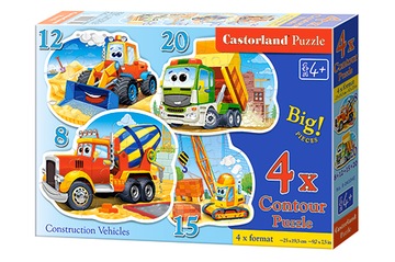 CASTOR PUZZLE 8-12-15-20 CONSTRUCTION VEHICLES
