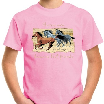 T-SHIRT KOSZULKA DLA DZIECKA KONIE 104 SUPER JAKOŚĆ