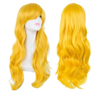 PERUKA BLOND WŁOSY AURORA ŚPIĄCA KRÓLEWNA STRÓJ