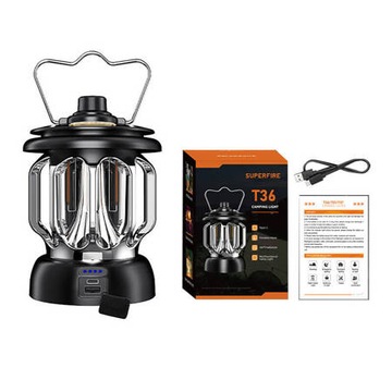 SUPERFIRE LAMPA KEMPINGOWA BIWAKOWA AKUMULATOROWA LED POWERBANK USB-C
