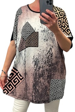 DUŻA TUNIKA BIG SIZE ELEGANCKI LOOK roz.50-56 5XL 6XL WZORY JAKOŚĆ