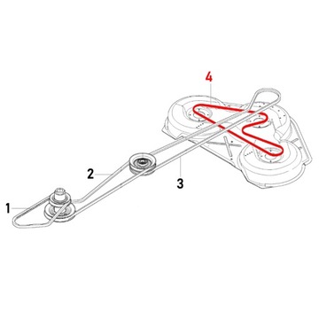 Pasek 594978001 napędu noży Husqvarna Rider agregat 112 cm