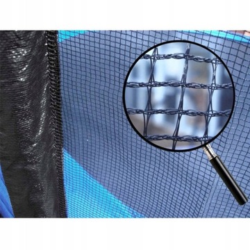 TRAMPOLINA OGRODOWA DLA DZIECI F-STAR 312CM 10FT BLUE SIATKA W. + DRABINKA